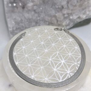 Vintage Sterling Silver Flat Herringbone Bracelet